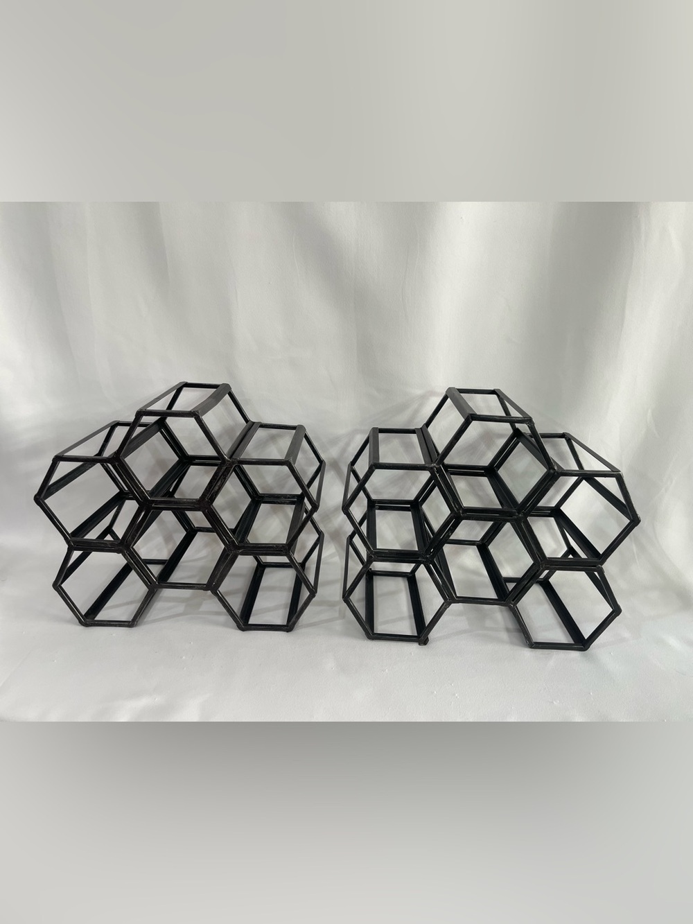 Honeycomb wine rack set 12 bottles wine storage